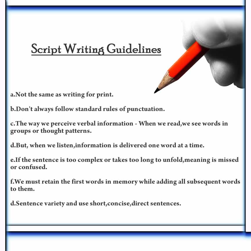 How to write script for movie